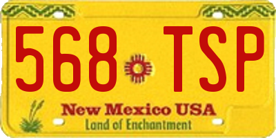 NM license plate 568TSP