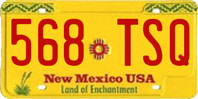 NM license plate 568TSQ