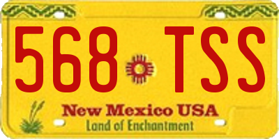 NM license plate 568TSS