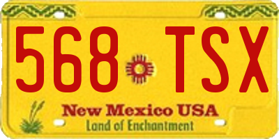 NM license plate 568TSX