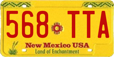 NM license plate 568TTA