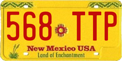 NM license plate 568TTP