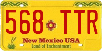 NM license plate 568TTR