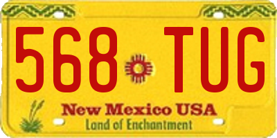 NM license plate 568TUG
