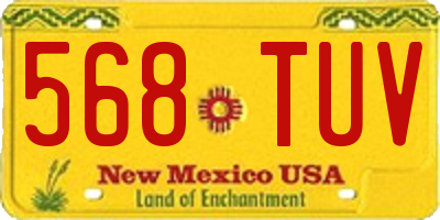 NM license plate 568TUV