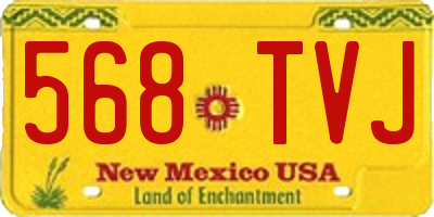 NM license plate 568TVJ