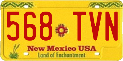 NM license plate 568TVN