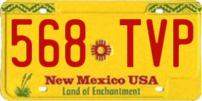 NM license plate 568TVP
