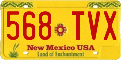 NM license plate 568TVX