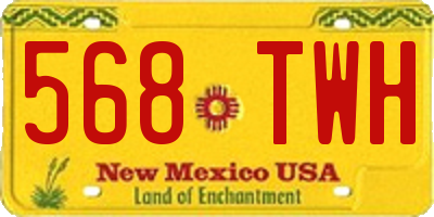NM license plate 568TWH