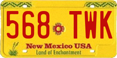 NM license plate 568TWK