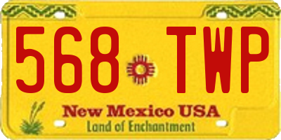 NM license plate 568TWP