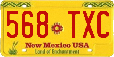 NM license plate 568TXC