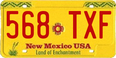 NM license plate 568TXF