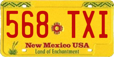 NM license plate 568TXI