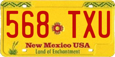 NM license plate 568TXU
