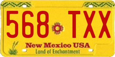 NM license plate 568TXX