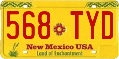 NM license plate 568TYD