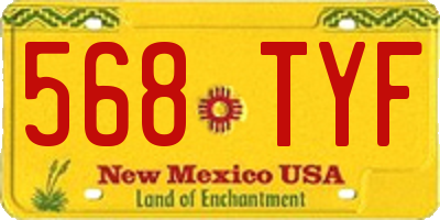 NM license plate 568TYF