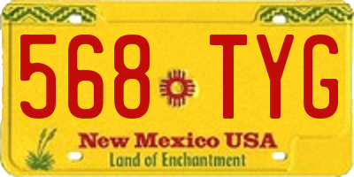 NM license plate 568TYG
