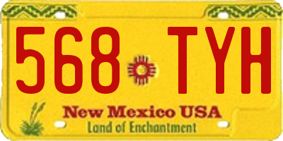 NM license plate 568TYH