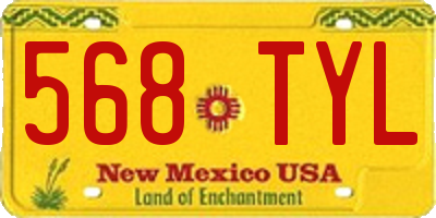 NM license plate 568TYL