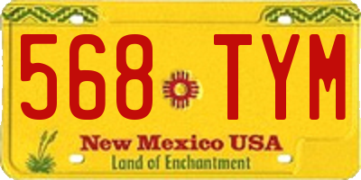 NM license plate 568TYM
