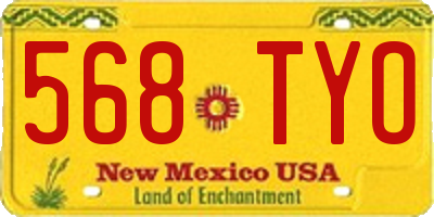 NM license plate 568TYO
