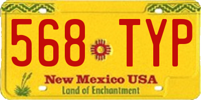 NM license plate 568TYP