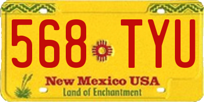 NM license plate 568TYU
