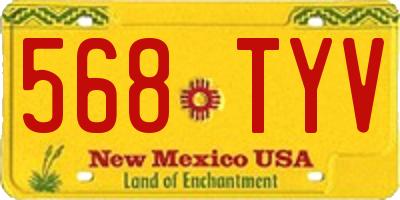 NM license plate 568TYV