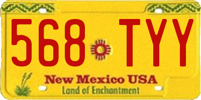 NM license plate 568TYY
