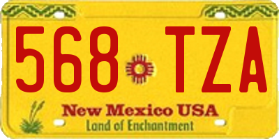NM license plate 568TZA