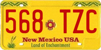 NM license plate 568TZC