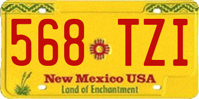 NM license plate 568TZI