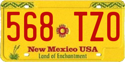 NM license plate 568TZO