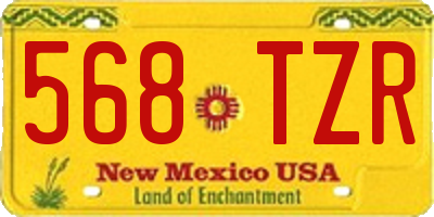 NM license plate 568TZR