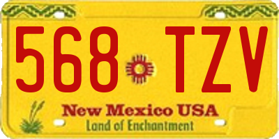 NM license plate 568TZV