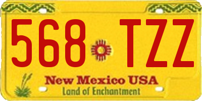 NM license plate 568TZZ