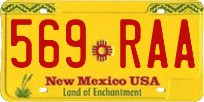 NM license plate 569RAA