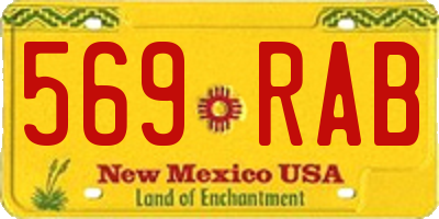 NM license plate 569RAB