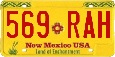 NM license plate 569RAH