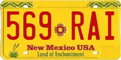 NM license plate 569RAI