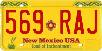 NM license plate 569RAJ