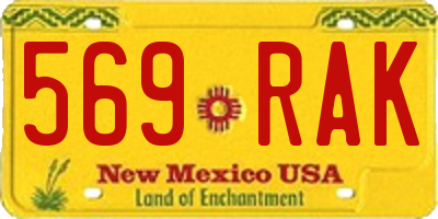 NM license plate 569RAK