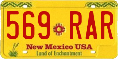 NM license plate 569RAR