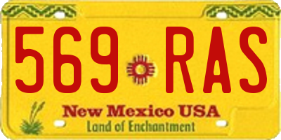 NM license plate 569RAS