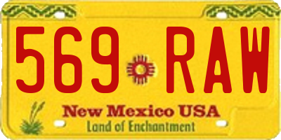 NM license plate 569RAW