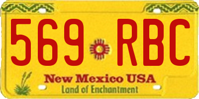 NM license plate 569RBC