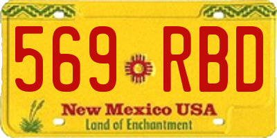 NM license plate 569RBD